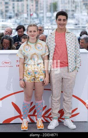 Victoria Bluck e Idir ben Addi partecipano al le Jeune Ahmed Photocall nell'ambito del 72esimo Festival Internazionale del Cinema di Cannes, in Francia, il 21 maggio 2019. Foto di Aurore Marechal/ABACAPRESS.COM Foto Stock