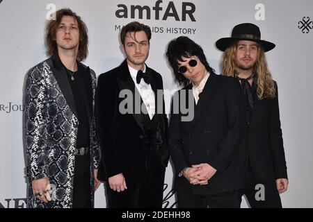 Gli Struts Gethin Davies, Jed Elliott, Luke Spiller e Adam Slack partecipano all'amfAR Cannes Gala 2019 all'Hotel du Cap-Eden-Roc il 23 maggio 2019 a Cap d'Antibes, Francia. Foto di Lionel Hahn/ABACAPRESS.COM Foto Stock