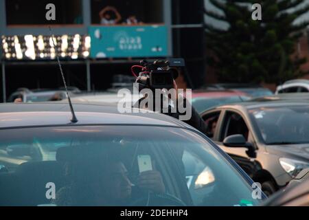 COYOACAN, CDMX, MÉXICO - NOVEMBRE 29: Cerimonia di premiazione SmartFilms México 2020 al Foro Aire Libre il 29 novembre 2020 a Coyoacán, Messico. (Foto: Francisco MORALES/DAMM Photo) Foto Stock