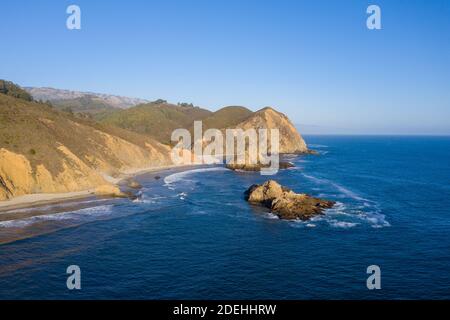 Pfeiffer Beach lungo il Pfeiffer state Park a Big sur, California. Foto Stock