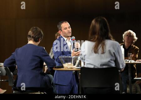 Benoit Hamon, leader del partito della generazione S, si è riunito il 24 maggio 2019 nell'ultima riunione delle elezioni europee del 2019 nel convento dei giacobini a Rennes (Francia). Foto di Julien Ermine/ABACAPRESS.COM Foto Stock