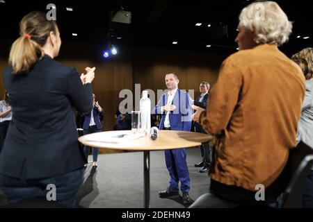 Benoit Hamon, leader del partito della generazione S, si è riunito il 24 maggio 2019 nell'ultima riunione delle elezioni europee del 2019 nel convento dei giacobini a Rennes (Francia). Foto di Julien Ermine/ABACAPRESS.COM Foto Stock