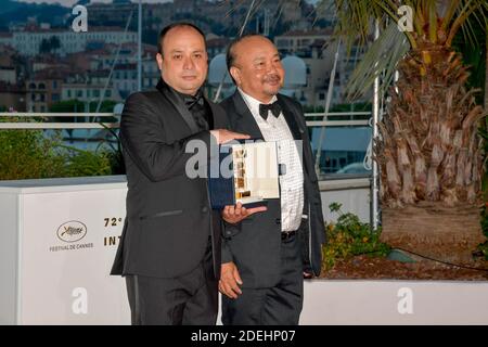 Cesar Diaz, vincitore del premio Camera d'Or per la Nuestras Madres alla presenza dei vincitori della fotocellula durante il 72o Festival del Cinema di Cannes, in Francia, il 25 maggio 2019. Foto di Julien Reynaud/APS-Medias/ABACAPRESS.COM Foto Stock