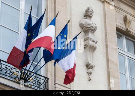 Il Palais de l'Elysée, residenza ufficiale del presidente della Repubblica francese, Parigi, Francia, 7 giugno 2019. Foto di Daniel Derajinski/ABACAPRESS.COM Foto Stock