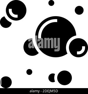 bolle icona glifo di ossigeno illustrazione vettoriale Illustrazione Vettoriale