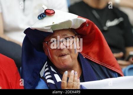 I fan di FranceâÂ Â™durante la partita della Coppa del mondo di calcio FIFA Women 2019 Group B, Francia contro Brasile all'Ocean Stadium di le Havre, Francia, il 23 giugno 2019. La Francia ha vinto 1-0. Foto di Henri Szwarc/ABACAPRESS.COM Foto Stock