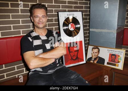 David Hallyday lors de la soirée de remise du Disque de Platine a David Hallyday, au Seguin Sound a Boulogne-Billancourt, Francia, le 25 juin 2019. Foto di Jerome Domine/ABACAPRESS.COM Foto Stock