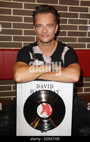 David Hallyday lors de la soirée de remise du Disque de Platine a David Hallyday, au Seguin Sound a Boulogne-Billancourt, Francia, le 25 juin 2019. Foto di Jerome Domine/ABACAPRESS.COM Foto Stock