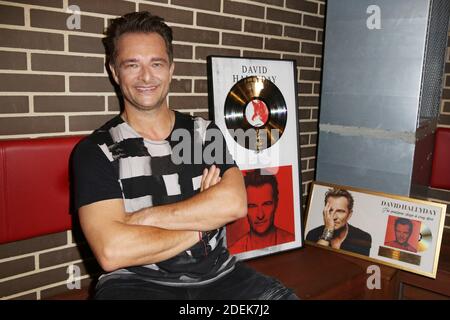 David Hallyday lors de la soirée de remise du Disque de Platine a David Hallyday, au Seguin Sound a Boulogne-Billancourt, Francia, le 25 juin 2019. Foto di Jerome Domine/ABACAPRESS.COM Foto Stock