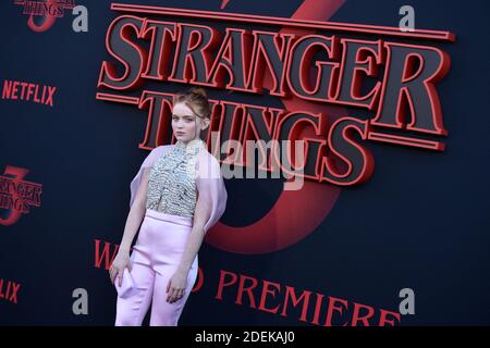 Sadie Sink partecipa alla prima stagione 3 di Netflix 'tranger Things' il 28 giugno 2019 a Santa Monica, CA, USA. Foto di Lionel Hahn/ABACAPRESS.COM Foto Stock