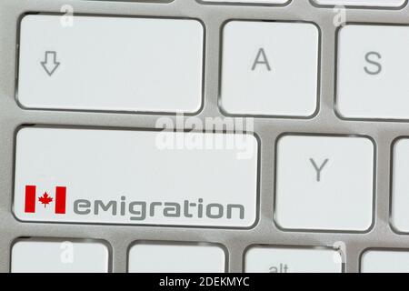 Computer ed emigrazione Canada Foto Stock