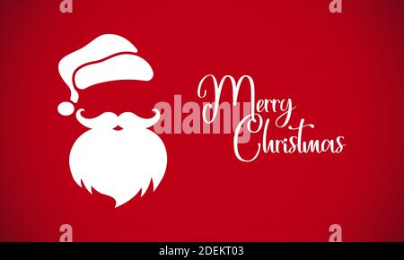 Allegra cartolina di Natale con Babbo Natale. Vettore su sfondo isolato. EPS 10. Illustrazione Vettoriale