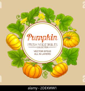 frame vettoriale della zucca Illustrazione Vettoriale