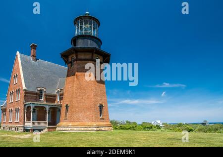 Block Island North Light, Rhode Island Foto Stock