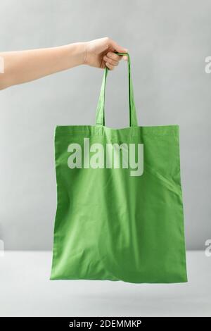 borsa in tela riutilizzabile per l'acquisto di cibo Foto Stock