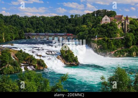 Geografia / viaggio, Svizzera, Cascate del Reno, diritti aggiuntivi-clearance-Info-non-disponibile Foto Stock