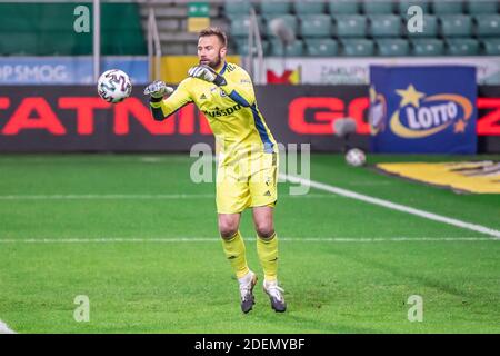 Artur Boruc di Legia visto in azione durante la partita della PKO Ekstraklasa League polacca tra Legia Warszawa e Piast Gliwice al Marshal Jozef Pilsudski Legia Warsaw Municipal Stadium. (Punteggio finale; Legia Warszawa 2:2 Piast Gliwice) Foto Stock