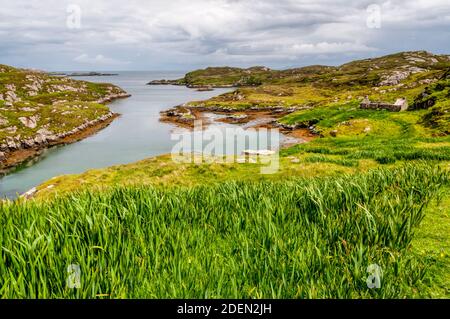 Boirseam, o Borsham, si trova nella zona delle baie di South Harris nelle Ebridi esterne, appena a sud della Golden Road. Foto Stock
