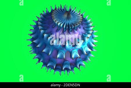 Immagine astratta di una cellula virale, macro, closeup. rendering 3d Foto Stock