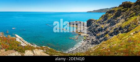 Le Site Classé de l'Anse de Paulilles, Occitanie, Francia. Foto Stock