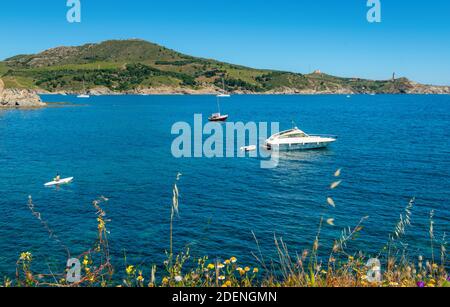 Le Site Classé de l'Anse de Paulilles, Occitanie, Francia. Foto Stock