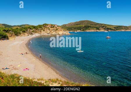 Le Site Classé de l'Anse de Paulilles, Occitanie, Francia. Foto Stock