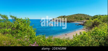 Le Site Classé de l'Anse de Paulilles, Occitanie, Francia. Foto Stock