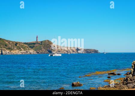 Le Site Classé de l'Anse de Paulilles, Occitanie, Francia. Foto Stock