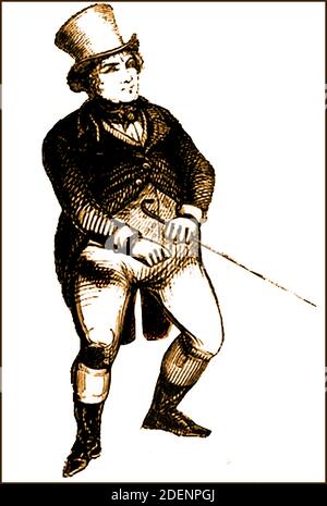 1842 ritratto dell'attore inglese George Bartley. (circa 1782–1858). Era un comico inglese che si specializzava nel suonare i caratteri comici, particolarmente gli uomini anziani e gli uncles di nessun-nonsense. Falstaff divenne il suo personaggio preferito tra le molte commedie shakespeariane in cui ha recitato, tra cui una performance al Castello di Windsor. Era noto anche negli Stati Uniti Foto Stock