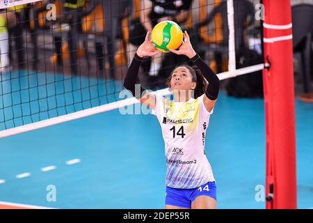 Palazzetto dello Sport, Scandicci, Firenze, Italia, 01 Dic 2020, Denise Imoudu (SSC Palmberg Schwerin) durante SSC Palmberg Schwerin vs Developres SkyRes Rzeszow, CEV Champions League Women volley match - Foto Lisa Guglielmi / LM Foto Stock