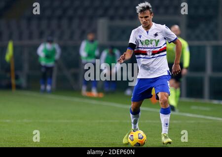 Torino, Italia. torino, Italia, Stadio Olimpico Grande Torino, 30 Nov 2020, Valerio Verre (UC Sampdoria) durante Torino FC vs UC Sampdoria - Calcio italiano Serie A match Credit: Francesco Scaccianoce/LPS/ZUMA Wire/Alamy Live News 2020 Foto Stock