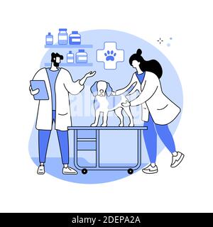 Illustrazione vettoriale del concetto astratto della clinica Vet. Illustrazione Vettoriale