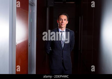 Esclusiva - Francis Letellier riceve Jean-Baptiste Djebbari su Dimitiche en Politique Show Domenica 06 ottobre 2019 a Parigi, Francia. Foto di Stephane le Tellec/ABACAPRESS.COM Foto Stock