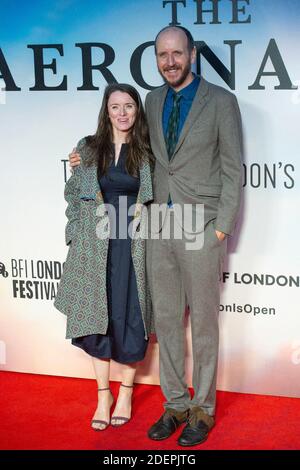 Rachel Mason e Jack Thornea partecipano alla prima Aeronauts durante il 63° Festival del Film di Londra della BFI, in Inghilterra, il 07 ottobre 2019. Foto di Aurore Marechal/ABACAPRESS.COM Foto Stock