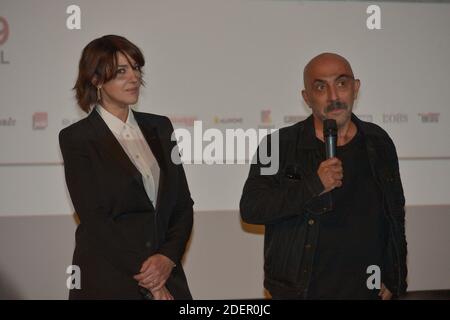 Monica Bellucci, Gaspar Noe partecipa alla proiezione speciale del film irreversibili durante il 11 ° Festival Lumiere di Lione presso l'Astoria Cinema di Lione, Francia il 17 ottobre 2019. Foto di Julien Reynaud/APS-Medias/ABACAPRESS.COM Foto Stock