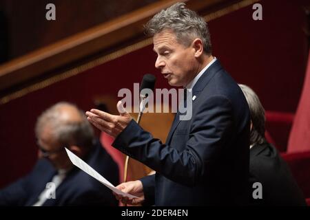 Fabien Roussel partecipa a una sessione di "interrogazioni al governo" in occasione dell'Assemblea nazionale francese del 22 ottobre 2019 a Parigi, Francia.Foto di David Niviere/ABACAPRESS.COM Foto Stock