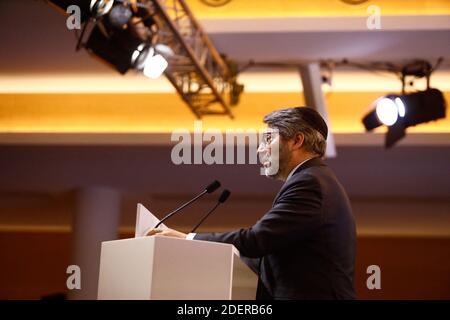 Il capo rabbino francese Haim Korsia durante l'inaugurazione ufficiale del Centro europeo per l'ebraismo (Centre Europeen Du judaisme) a Parigi, Francia, il 29 ottobre 2019. Foto di Hamilton/Pool/ABACAPRESS.COM Foto Stock