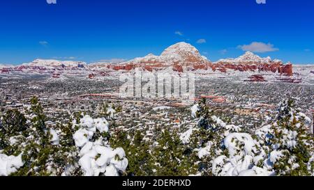 Inverno a Sedona, Arizona, Stati Uniti. Foto Stock