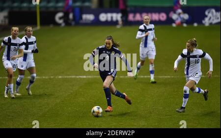 Easter Road Stadium.Edinburgh. Scozia, Regno Unito. 1 dicembre 20. Qualificatore Scozia / Finlandia Caroline Weir Scotland Easter Road Stadium.Edinburgh. Scotland.UK 28 novembre-20 Betfred Cup match. Hibernian vs Dundee. Hibs vs Dundee. Credit: eric mcowat/Alamy Live News Foto Stock