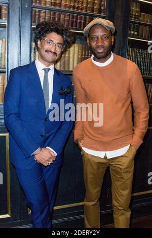 Sebastien Folin e Abd al Malik sono presenti al Gala Moteur! Cocktail presso l'Hotel de lâÂ€Â™Industrie di Parigi, Francia, il 18 novembre 2019. Foto di Nasser Berzane/ABACAPRESS.COM Foto Stock