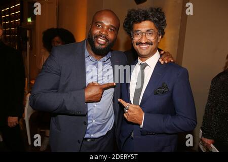 Jean-Marc Mormeck e Sebastien Folin sono presenti al Gala Moteur! Cocktail all'Hotel de l'Industrie di Parigi, Francia, il 18 novembre 2019. Foto di Jerome Domine/ABACAPRESS.COM Foto Stock