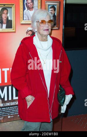 Brigitte Auber arriva alla prima del film 'la Sainte Famille' all'UGC Les Halles di Parigi, Francia, il 19 dicembre 2019. Foto di Nasser Berzane/ABACAPRESS.COM Foto Stock