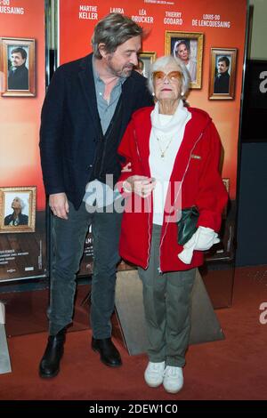 Louis-do de Lenchesaing e Brigitte Auber arrivano alla prima del film 'la Sainte Famille' all'UGC Les Halles di Parigi, Francia, il 19 dicembre 2019. Foto di Nasser Berzane/ABACAPRESS.COM Foto Stock