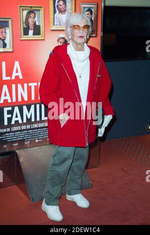 Brigitte Auber arriva alla prima del film 'la Sainte Famille' all'UGC Les Halles di Parigi, Francia, il 19 dicembre 2019. Foto di Nasser Berzane/ABACAPRESS.COM Foto Stock