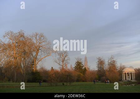 Illustrazione del Tempio dell'Amore: Temple de l'amour a Petit Trianon al Castello di Versailles in Francia il 29 dicembre 2019. Foto di Christian Liegi/ABACAPRESS.COM Foto Stock