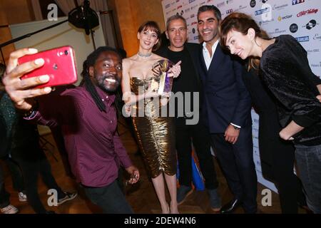 Exclusive - Noom Diawara, Frederique Bel, medi Sadoun, Ary Abittan e Emilie Caen partecipano alla 27a cerimonia di premiazione dei Trofei du Film Francais al Palais Brongniart di Parigi, Francia, il 11 febbraio 2020. Foto di Jerome Domine/ABACAPRESS.COM Foto Stock