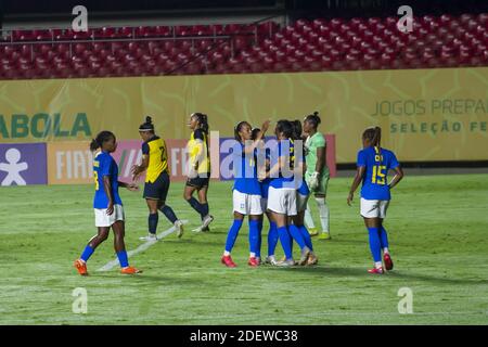 San Paolo, San Paolo, Brasile. 1 dicembre 2020. (SPO) il Brasile sconfigge l'Ecuador 8-0 in una partita di calcio femminile amichevole . 1 dicembre 2020, Sao Paulo, Brasile: Amichevole gioco di calcio femminile tra il Brasile e l'Ecuador allo stadio Morumbi a San Paolo in mezzo a Covid-19 pandemia. Il Brasile ha vinto il gioco 8-0.Credit: LECO Viana /Thenews2 Credit: LECO Viana/TheNEWS2/ZUMA Wire/Alamy Live News Foto Stock