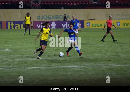 San Paolo, San Paolo, Brasile. 1 dicembre 2020. (SPO) il Brasile sconfigge l'Ecuador 8-0 in una partita di calcio femminile amichevole . 1 dicembre 2020, Sao Paulo, Brasile: Amichevole gioco di calcio femminile tra il Brasile e l'Ecuador allo stadio Morumbi a San Paolo in mezzo a Covid-19 pandemia. Il Brasile ha vinto il gioco 8-0.Credit: LECO Viana /Thenews2 Credit: LECO Viana/TheNEWS2/ZUMA Wire/Alamy Live News Foto Stock