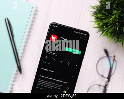 Assam, india - 29 Novembre 2020 : il logo di oggi dell'India sull'immagine di riserva dello schermo del telefono. Foto Stock