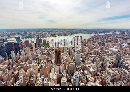 Una vista su Manhattan, New York City, USA, 08-06-2015 Foto Stock